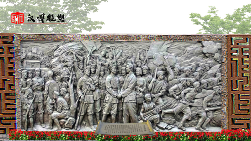 軍人石雕_大型石雕_人物雕像_雕像訂制_士兵雕像