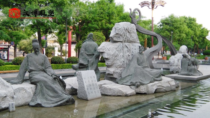 石雕制作廠家_園林景觀雕像_大理石人物雕塑_石雕名人雕像_園林廣場石雕